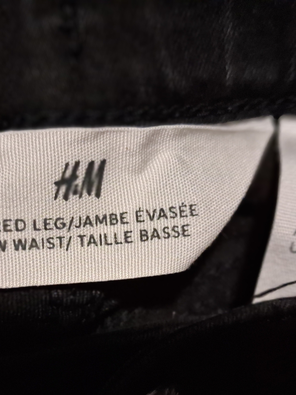H&M Girls Black Low Waist Flared Jeans